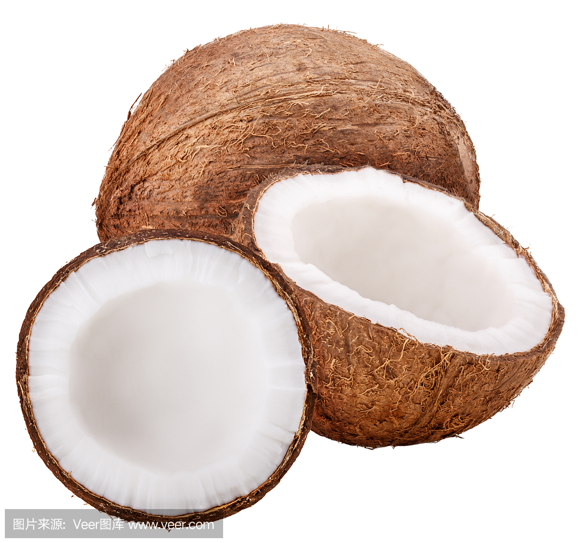 椰子孤立在白色背景上